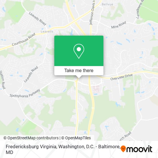 Fredericksburg Virginia map