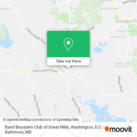 Mapa de Band Boosters Club of Great Mills