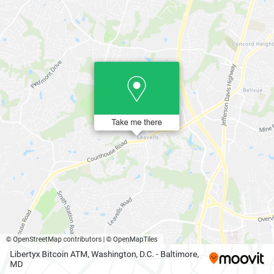 Mapa de Libertyx Bitcoin ATM