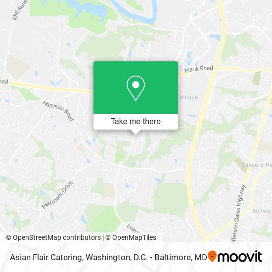 Asian Flair Catering map