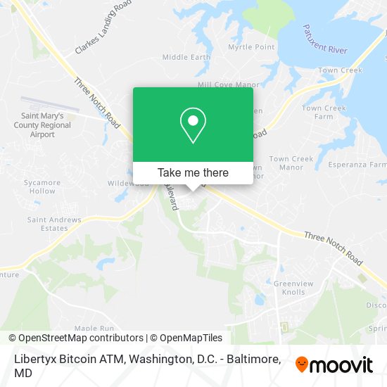 Mapa de Libertyx Bitcoin ATM