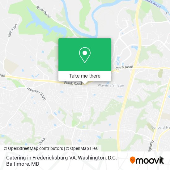 Mapa de Catering in Fredericksburg VA