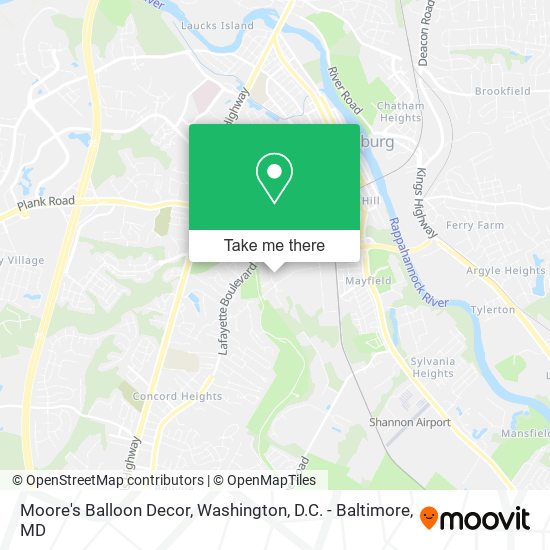 Mapa de Moore's Balloon Decor