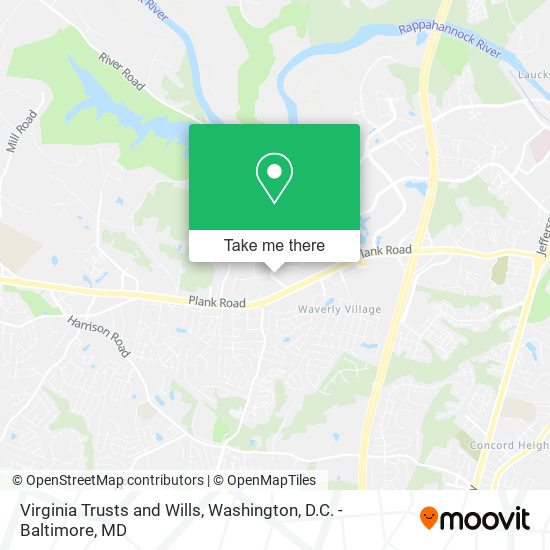 Mapa de Virginia Trusts and Wills