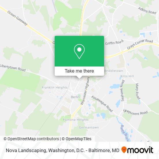 Nova Landscaping map