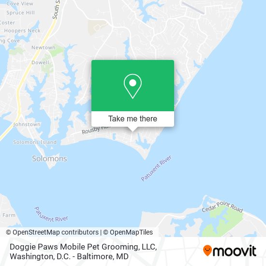 Mapa de Doggie Paws Mobile Pet Grooming, LLC