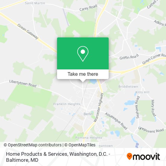 Home Products & Services map