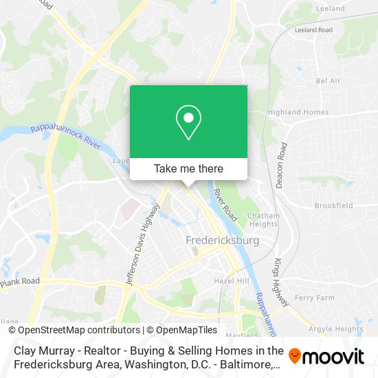 Mapa de Clay Murray - Realtor - Buying & Selling Homes in the Fredericksburg Area