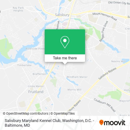 Salisbury Maryland Kennel Club map