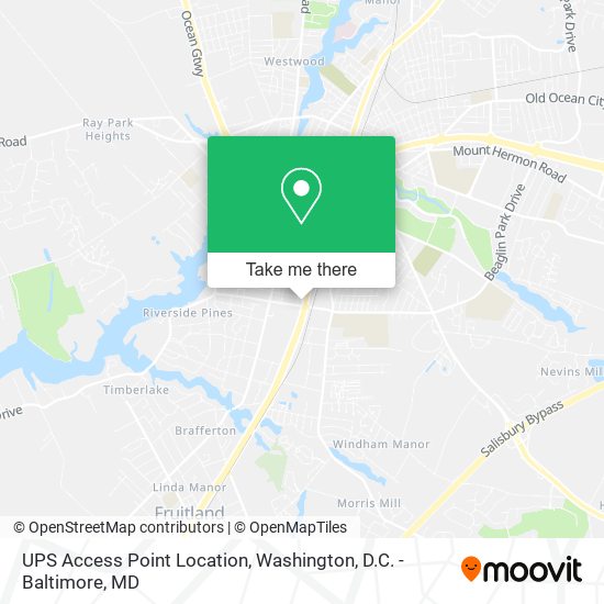 UPS Access Point Location map