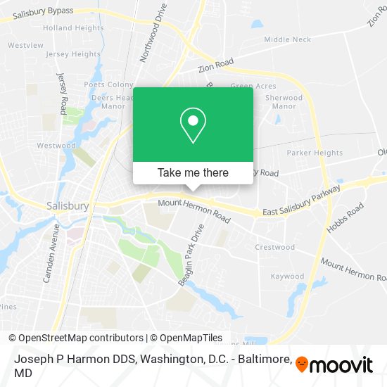 Joseph P Harmon DDS map