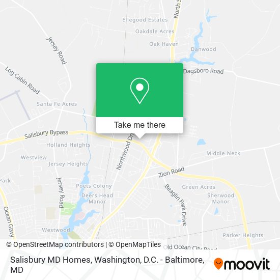 Mapa de Salisbury MD Homes