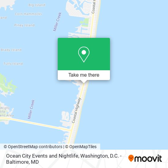 Ocean City Events and Nightlife map