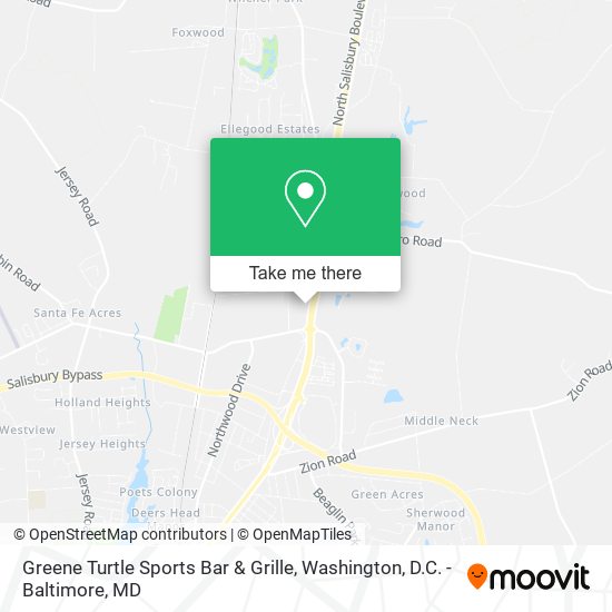 Mapa de Greene Turtle Sports Bar & Grille