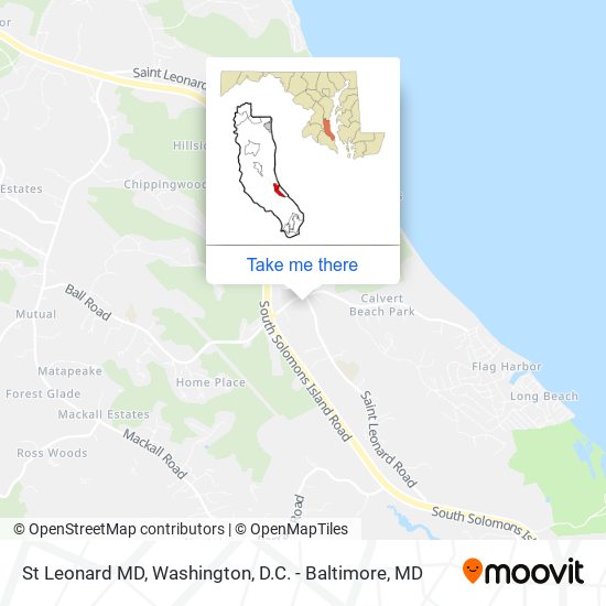 St Leonard MD map