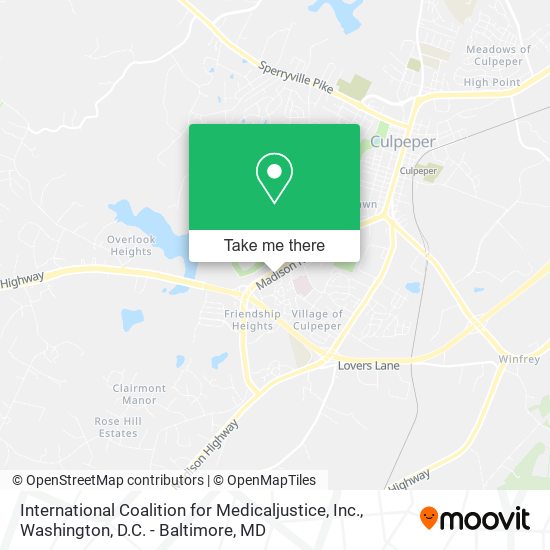 International Coalition for Medicaljustice, Inc. map