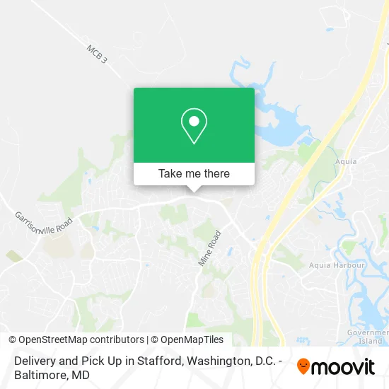 Mapa de Delivery and Pick Up in Stafford