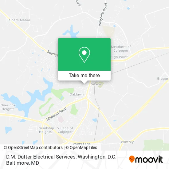 D.M. Dutter Electrical Services map