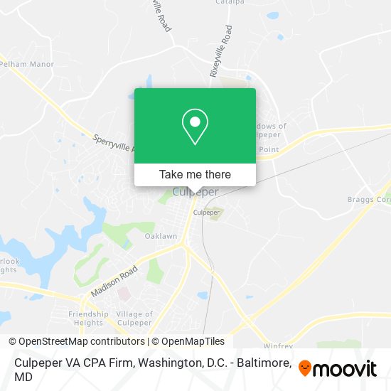 Culpeper VA CPA Firm map