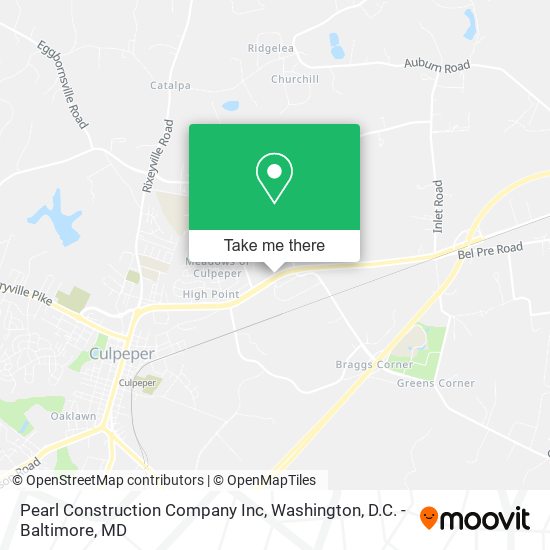 Mapa de Pearl Construction Company Inc