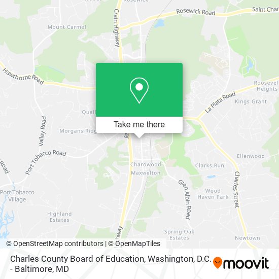 Charles County Board of Education map