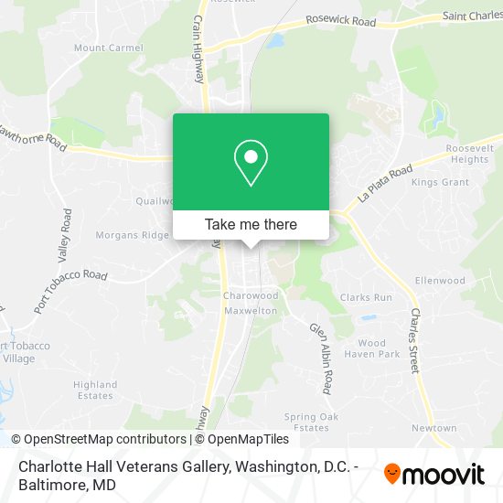 Charlotte Hall Veterans Gallery map