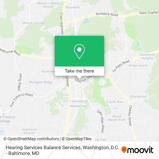 Hearing Services Balance Services map