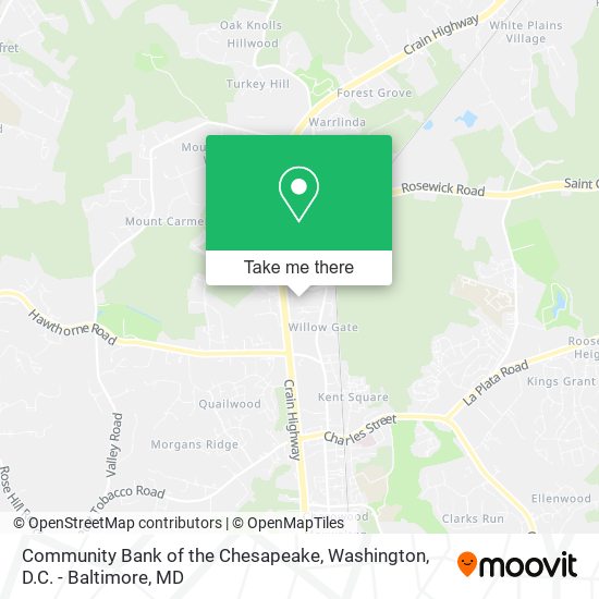 Mapa de Community Bank of the Chesapeake
