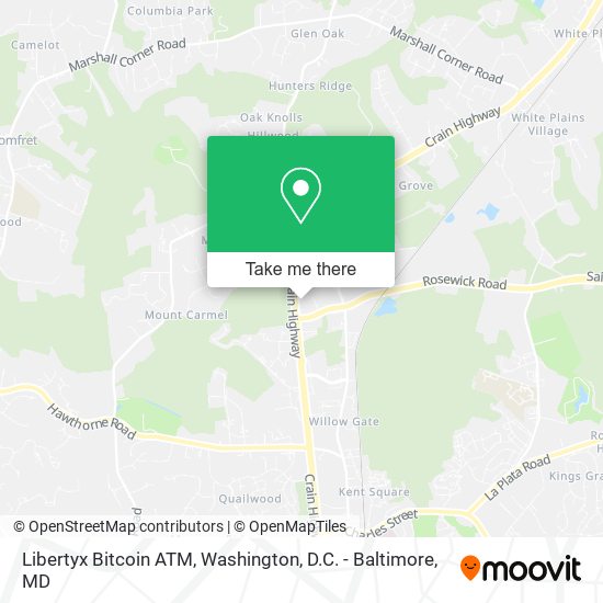 Mapa de Libertyx Bitcoin ATM