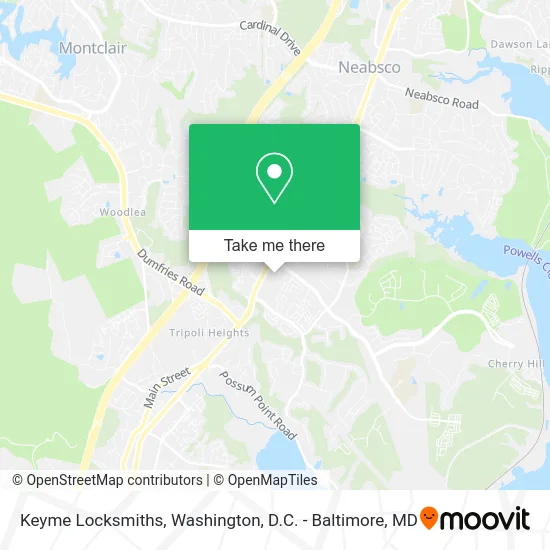 Keyme Locksmiths map