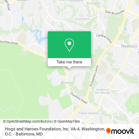 Hogs and Heroes Foundation, Inc. VA-4 map