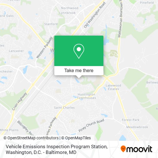 Vehicle Emissions Inspection Program Station map