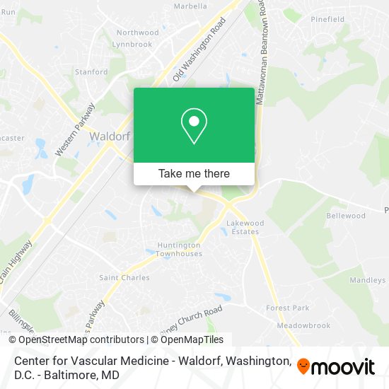 Mapa de Center for Vascular Medicine - Waldorf