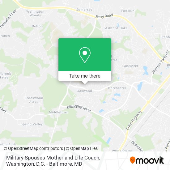 Military Spouses Mother and Life Coach map