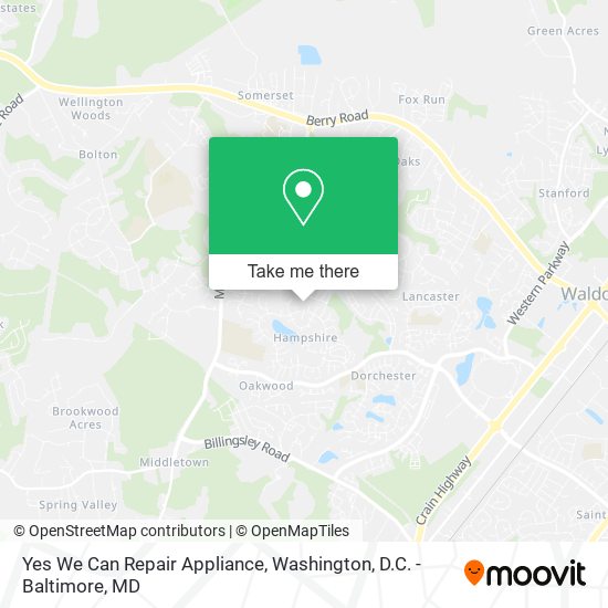 Yes We Can Repair Appliance map