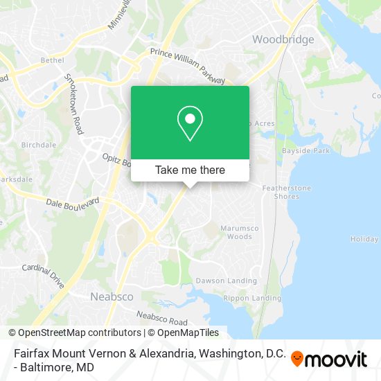 Mapa de Fairfax Mount Vernon & Alexandria