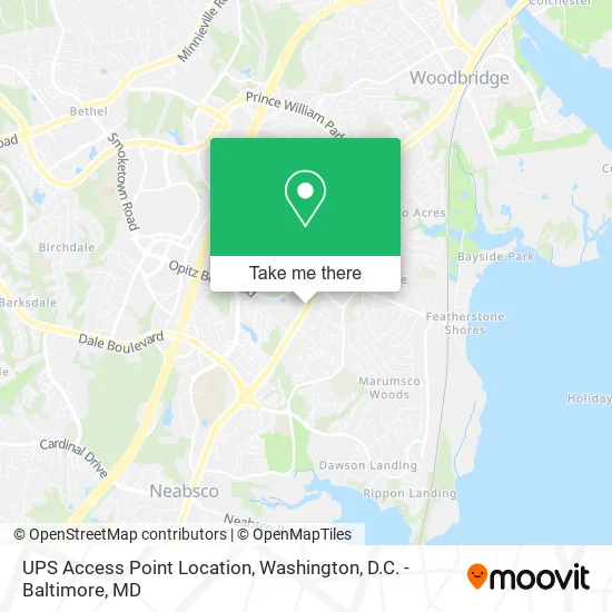 UPS Access Point Location map