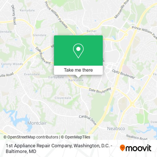 1st Appliance Repair Company map