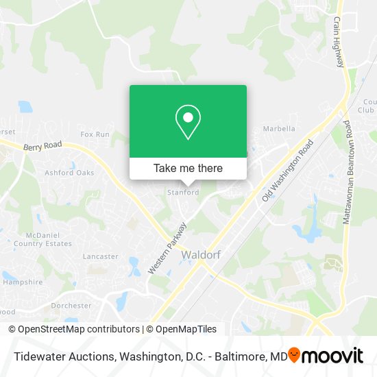 Tidewater Auctions map