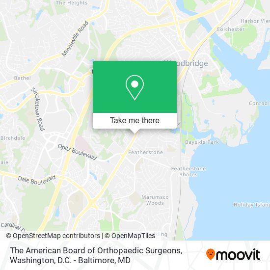 The American Board of Orthopaedic Surgeons map