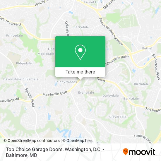 Mapa de Top Choice Garage Doors