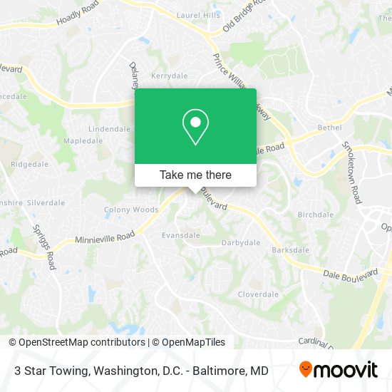 3 Star Towing map