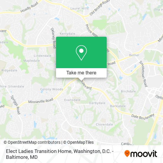 Elect Ladies Transition Home map