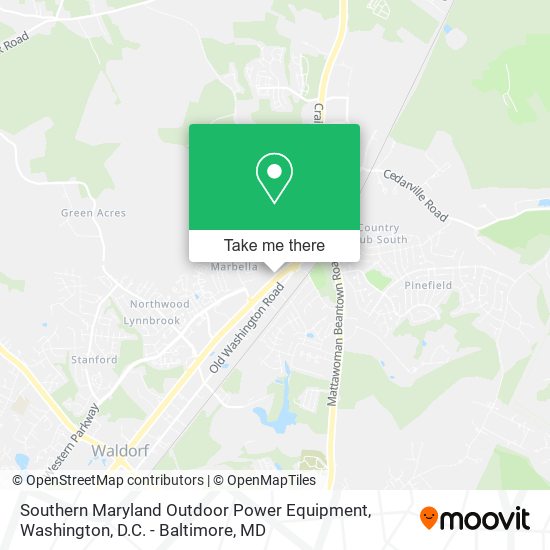 Southern Maryland Outdoor Power Equipment map