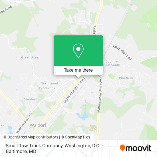 Small Tow Truck Company map