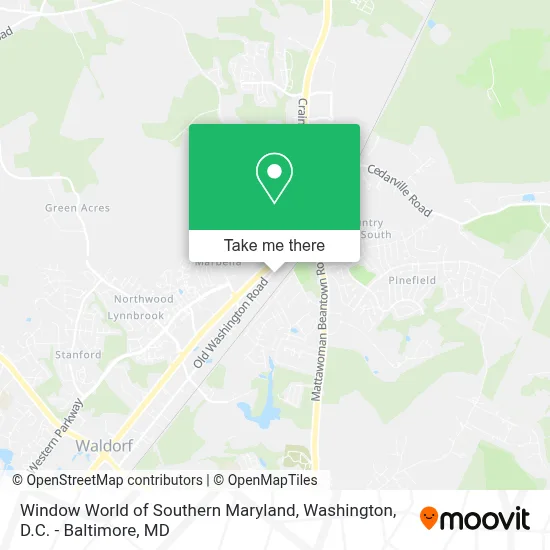 Window World of Southern Maryland map