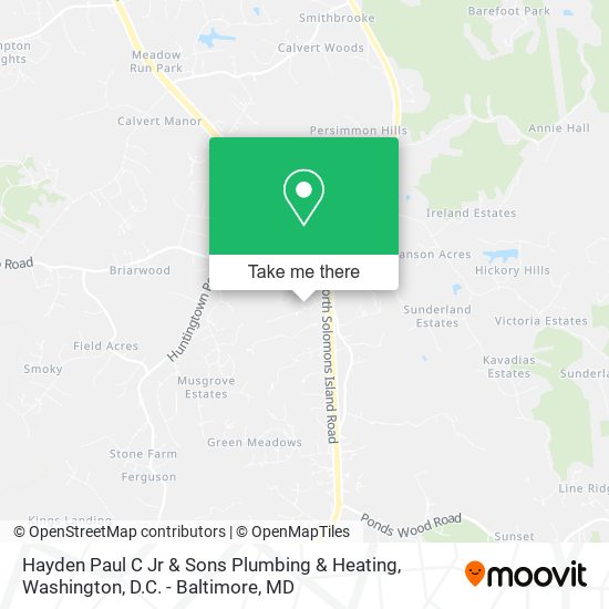 Hayden Paul C Jr & Sons Plumbing & Heating map