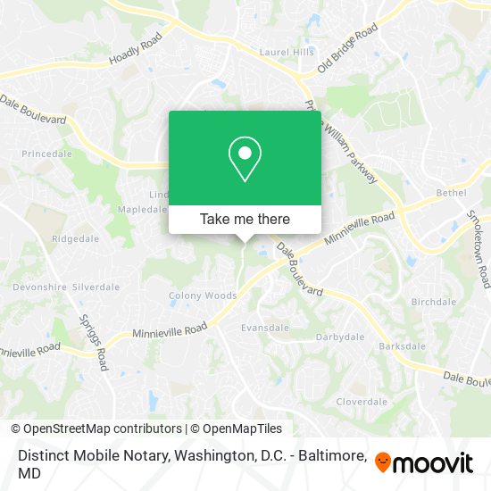 Distinct Mobile Notary map