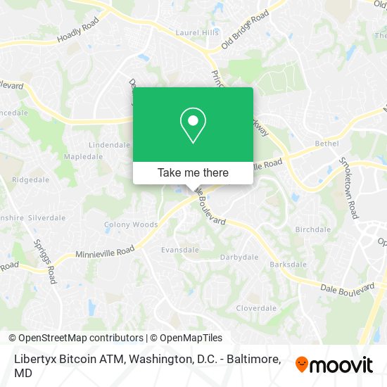 Mapa de Libertyx Bitcoin ATM