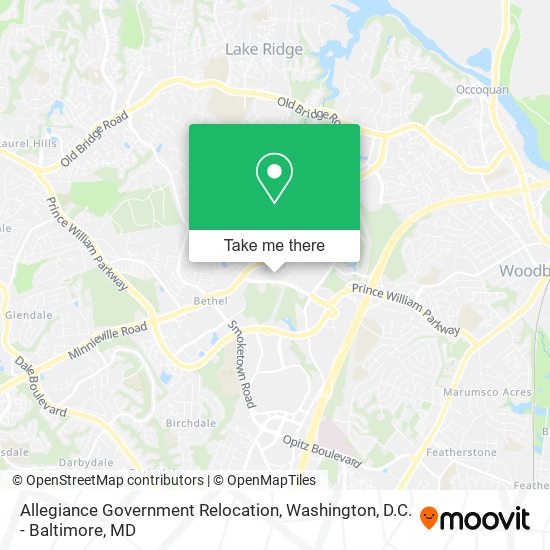 Allegiance Government Relocation map
